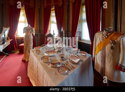 Suggestivo interno del castello di Hohenzollern. Hechingen, Germania Foto Stock