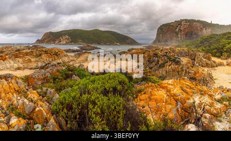 Spiaggia di Coney Glen a Knysna, Capo Occidentale (Sudafrica) Foto Stock