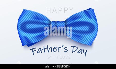 Striscione per la festa del papà con papillon e scritta calligrafica. Illustrazione vettoriale Illustrazione Vettoriale