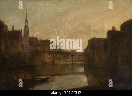 Ralston, John; Old Blackfriars Footbridge sul fiume Irwell; Salford Museum & Art Gallery; http://www.artuk.org/artworks/old-blackfriars-footbridge-over-the-river-irwell-165504 Foto Stock
