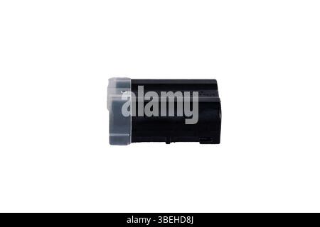 Batteria della fotocamera Nikon Z su sfondo bianco. Foto di alta qualità Foto Stock