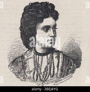 Questa immagine è associata a Gräfin Wickenburg-Almasy, creato intorno al 18 aprile 1872. L'immagine manca di dettagli di paternità, ma raffigura una figura notevole del XIX secolo, contribuendo alla ritrattistica storica europea. Foto Stock