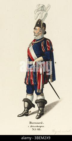 Bernard no 46 in Röverborgen' è un'opera associata a C. V. Bruun dall'8 gennaio 1828. Questo titolo si riferisce probabilmente a una composizione o pubblicazione specifica legata all'artista o allo scrittore. Foto Stock