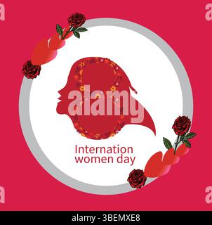 Celebrazione della giornata internazionale della donna Illustrazione Vettoriale
