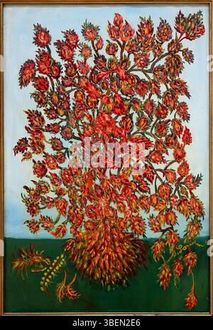 Il dipinto di Séraphine Louis "le Rêve d'une Plante" (il sogno di una pianta) creato prima del luglio 1928, esemplifica il suo stile artistico ingenuo. Il pezzo presenta una rappresentazione vivida e fantasiosa della natura, concentrandosi sull'interazione onirica tra le piante e il mondo naturale. Foto Stock