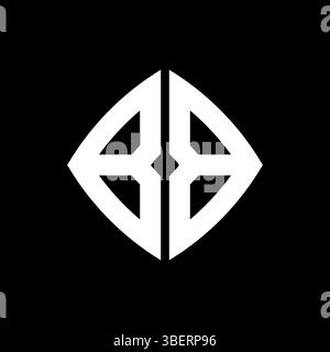 Monogramma iniziale con logo BB con design geometrico moderno rettangolare arrotondato su sfondo isolato, logo minimalista in stile geometrico. Illustrazione Vettoriale