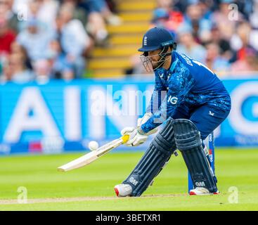 Ben Duckett batte per l'Inghilterra in un match ODI della Metro Bank tra Inghilterra e Indie occidentali. Foto Stock