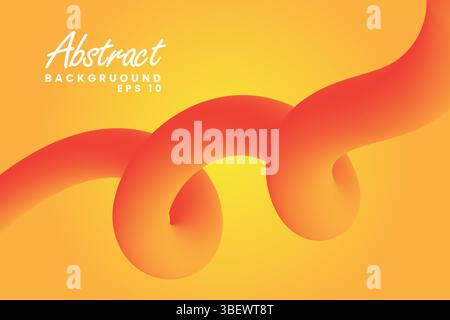 Liquido di sfondo astratto con colore arancione Illustrazione Vettoriale