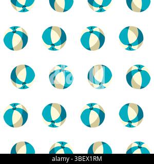 Motivo a sfera turchese senza cuciture Illustrazione Vettoriale