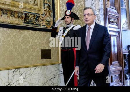 Roma, Italia. 30 maggio 2025. Mario Draghi in occasione della relazione annuale sul 2024 della Banca d'Italia, considerazioni finali del Governatore. Roma, Venerdì 30 maggio 2025 (foto Mauro Scrobogna/LaPresse) Mario Draghi in occasione della relazione annuale 2024 della Banca d'Italia, considerazioni finali del Governatore. Roma, venerdì 30 2025 maggio. (Foto di Mauro Scrobogna/LaPresse) credito: LaPresse/Alamy Live News Foto Stock