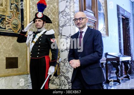 Roma, Italia. 30 maggio 2025. Fabio Pinelli, vicepresidente CSM, in occasione della relazione annuale sul 2024 della Banca d'Italia, considerazioni finali del Governatore. Roma, Venerdì 30 maggio 2025 (foto Mauro Scrobogna/LaPresse) Fabio Pinelli, Vicepresidente del CSM, in occasione della relazione annuale 2024 della Banca d'Italia, considerazioni finali del Governatore. Roma, venerdì 30 2025 maggio. (Foto di Mauro Scrobogna/LaPresse) credito: LaPresse/Alamy Live News Foto Stock