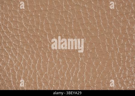 Primo piano con texture macro in pelle marrone Foto Stock