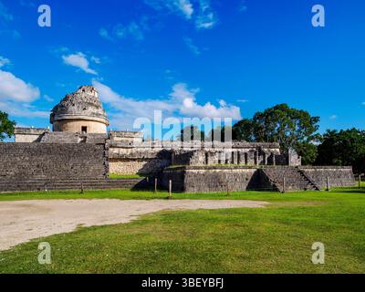 Osservatorio El Caracol, Chichen Itza, Stato dello Yucatan, Messico Foto Stock