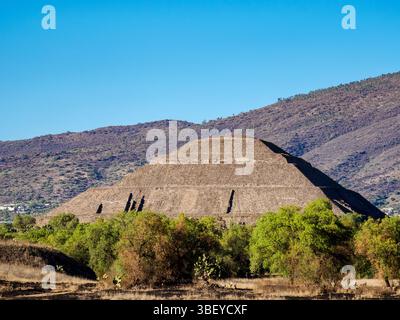Piramide del Sole, Teotihuacan, Stato del Messico, Messico Foto Stock
