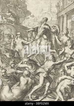 Staten van Holland en West-Friesland, Amsterdam, Roman, Jan (II), Schley, Jacob van der, Ville de Cochin, De stad Coetsijen, Map van Kochi en omgeving, recto - timbred, Zuidwest Oriented MAP van de stad Kochi en omgeving., kaart, boekllustratie, stampe, topografia, altezza 204 mm, larghezza 288 mm, Noord-Nederlands, 1715-07-26 - 1779-02-12, stampatore, 1767 - 1767, carta, incisione, incisione (processo di stampa), pubblicazione, Nederlands, editore, fornitore di privilegi Foto Stock