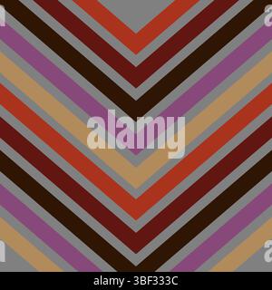 Una vivace illustrazione vettoriale con un motivo dinamico di strisce colorate sovrapposte in tonalità di blu, verde, giallo, rosa e viola, creazione Illustrazione Vettoriale