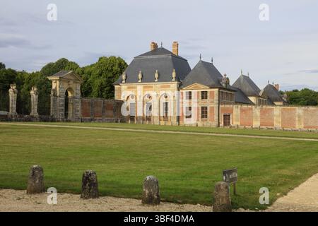 Chateau de Vaux-le-Vicomte, il più grande castello privato della Francia, Maincy, dipartimento della Senna e della Marna, regione dell'Ile-de-France, Francia, Europa Foto Stock