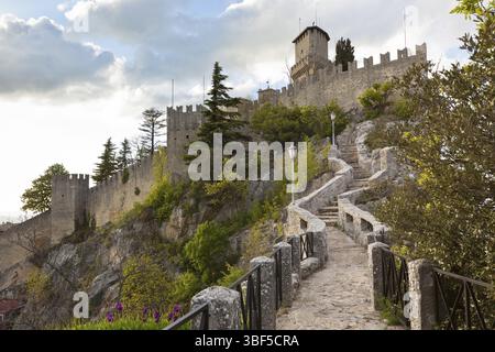 Il castello di San Marino - Guaita o Rocca, Prima torre Foto Stock