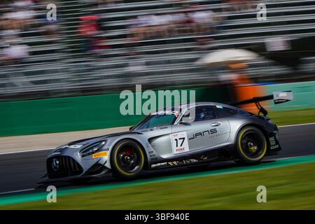 Luca STOLZ, Jules GOUNON e Fabian SCHILLER guidano la Mercedes-AMG GT3 EVO del team GetSpeed di Mercedes-AMG durante il 4° round del GT World Challenge Europe by AWS, 31 2025 all'autodromo Nazionale Monza, Italia. Foto Stock