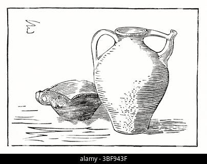 Fedele riproduzione della xilografia di Julie de Graag del 1900. Opere d'arte di dominio pubblico del Rijksmuseum. Alta risoluzione per tessuti, editoria, arredamento. Minimalista olandese Foto Stock