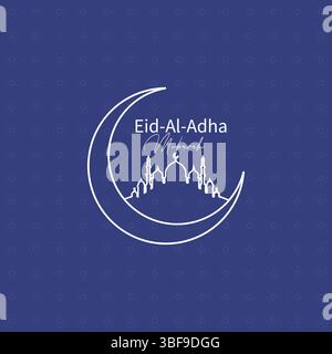 Tipografia EID al Adha Illustrazione Vettoriale