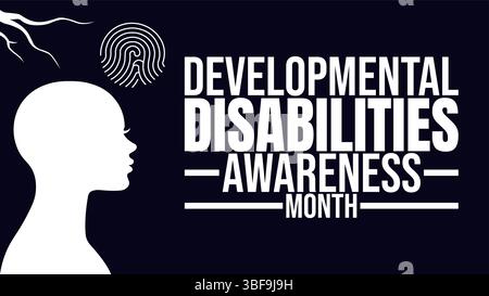 Empowering Inclusion Development Disabilities Awareness Month Illustrazione Vettoriale