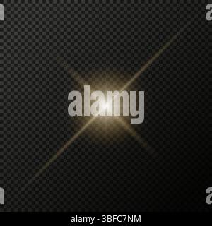 Effetto luce stellare isolato Illustrazione Vettoriale