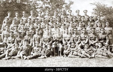 Uomini del plotone n.7, compagnia B, 29th Training Reserve Battalion a Southend-on-Sea, marzo 1917. Foto Stock