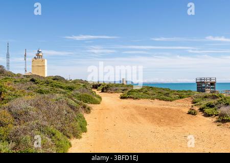 Bellissima spiaggia Calas de Roche a Conil de la Frontera, Cadice, Spagna Foto Stock