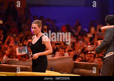 Città del Messico, Messico. 31 maggio 2025. L'attrice Scarlett Johansson partecipa alla presentazione del film Jurassic World Rebirth nell'ambito della 2a edizione di Comic con Experience Mexico 2025 'CCXP' al Centro Banamex di città del Messico, Messico, il 31 maggio 2025. (Foto di Carlos Tischler/ Eyepix Group) (foto di Eyepix/NurPhoto) credito: NurPhoto SRL/Alamy Live News Foto Stock