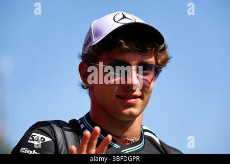 Oliver Bearman (GBR) Haas F1 Team. 01.06.2025. Campionato del mondo di formula 1, Rd 9, Gran Premio di Spagna, Barcellona, Spagna, giorno della gara. Foto Stock