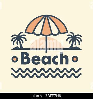 Summer Logo Vector Collection: Distintivi di spiaggia tropicale, emblemi del tramonto, icone delle vacanze, grafica di palme, illustrazioni di sole e viaggi, Typog delle festività Illustrazione Vettoriale