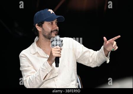 Città del Messico, Messico. 31 maggio 2025. Il regista Rafael nonno parla durante The Batman: Gargoyle of Gotham nell'ambito della 2a edizione di Comic con Experience Mexico 2025 'CCXP' al Centro Banamex. Il 31 maggio 2025 a città del Messico, Messico. (Foto di Carlos Tischler/ Eyepix/Sipa USA) credito: SIPA USA/Alamy Live News Foto Stock