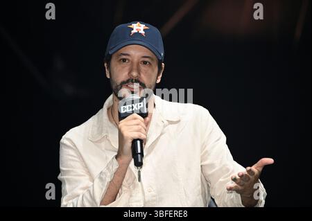 Città del Messico, Messico. 31 maggio 2025. Il regista Rafael nonno parla durante The Batman: Gargoyle of Gotham nell'ambito della 2a edizione di Comic con Experience Mexico 2025 'CCXP' al Centro Banamex. Il 31 maggio 2025 a città del Messico, Messico. (Foto di Carlos Tischler/ Eyepix/Sipa USA) credito: SIPA USA/Alamy Live News Foto Stock