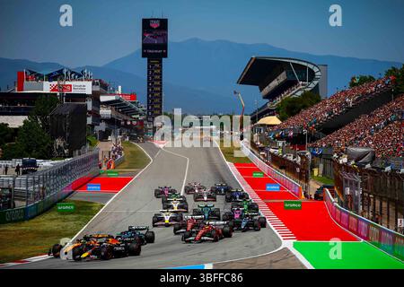 Spagna, Spagna. 1 giugno 2025. Inizio della gara, durante il GP di Spagna, Barcellona 29 maggio-1 giugno 2025, Montemelo Formula 1 World Championship 2025. Credito: Agenzia fotografica indipendente/Alamy Live News Foto Stock
