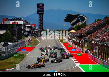 Spagna, Spagna. 1 giugno 2025. Inizio della gara, durante il GP di Spagna, Barcellona 29 maggio-1 giugno 2025, Montemelo Formula 1 World Championship 2025. Credito: Agenzia fotografica indipendente/Alamy Live News Foto Stock