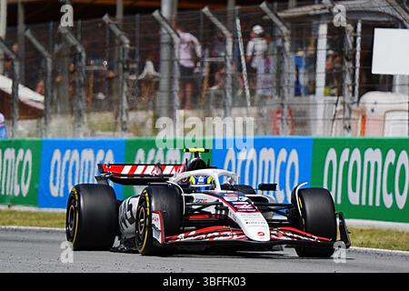Circuit de Barcelona-Catalunya, Barcellona, Spagna. 1 giugno 2025. Formula 1 Gran Premio di Spagna 2025: Race Day; Oliver Bearman MoneyGram Haas F1 Team Credit: Action Plus Sports/Alamy Live News Foto Stock