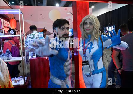 Città del Messico, Messico. 31 maggio 2025. Quattro fantastici fan sono stati visti durante la 2a edizione di Comic con Experience Mexico 2025 'CCXP' al Centro Banamex di città del Messico, Messico, il 31 maggio 2025. (Foto di Carlos Tischler/Eyepix Group) (foto di Eyepix/NurPhoto) credito: NurPhoto SRL/Alamy Live News Foto Stock