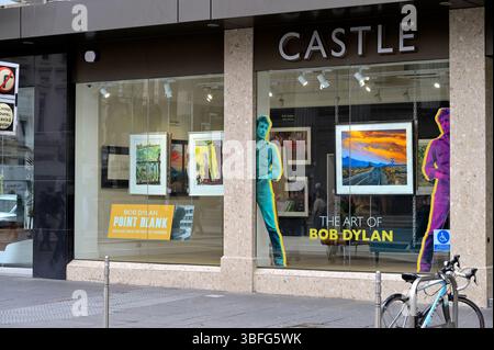 Bob Dylan Art in vendita a Castle fine Art Gallery, Queen Street, Glasgow, Scozia, Regno Unito, Europa Foto Stock