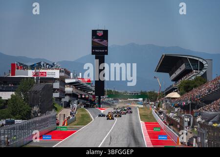 Barcellona, Spagna. 1 giugno 2025. Inizio gara del Gran Premio di Spagna di Formula 1 2025. Credito: SOPA Images Limited/Alamy Live News Foto Stock