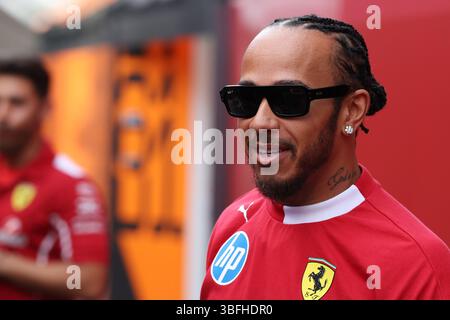 Barcellona, Spagna. 1 giugno 2025. #44 Lewis Hamilton (GBR) Scuderia Ferrari HP (ITA) SF25/Ferrari durante il Gran Premio di Spagna di Formula 1 2025, 9° appuntamento del Campionato del mondo di Formula 1 2025, che si svolgerà dal 30 maggio al 1° giugno 2025 sul circuito di Barcellona-Catalunya a Barcellona, Spagna. (Foto di Philippe Nanchino/Eurasia Sport Images/Alamy) credito: Eurasia Sport Images/Alamy Live News Foto Stock