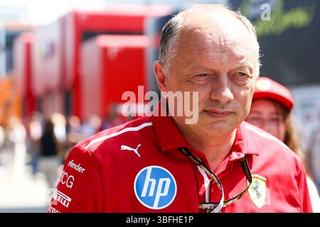 Barcellona, Spagna. 1 giugno 2025. Frédéric Vasseur (fra) Scuderia Ferrari Team Principal (foto di Philippe Nanchino/Eurasia Sport Images/Alamy) crediti: Eurasia Sport Images/Alamy Live News Foto Stock