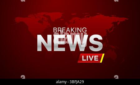 Segnale delle ultime notizie sullo sfondo del globo. Ultime notizie colorato modello promozionale. Vettore etichetta banner notizie. Illustrazione Vettoriale