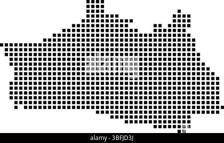 Illustrazione della mappa della città di Londra Illustrazione Vettoriale