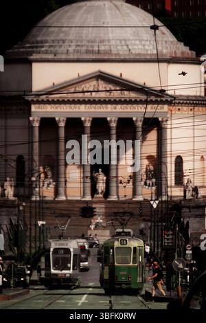Chiesa della Gran madre di Dio a Torino. Il Pantheon di Torino. Foto Stock