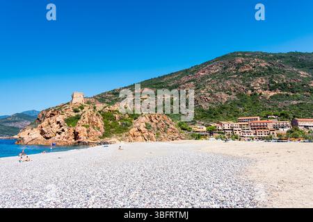 Piccolo porto in Corsica Foto Stock