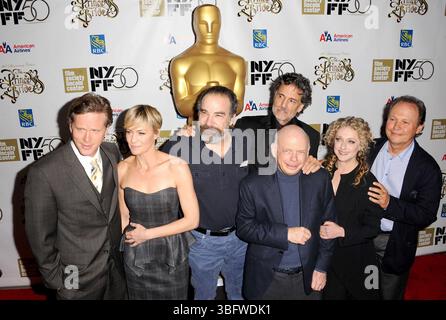 Cary Elwes, Robin Wright, Mandy Patinkin, Rob Reiner, Chris Sarandon, Wallace Shawn, Carol Kane e Billy Crystal al 25° anniversario della proiezione e della riunione del cast di "The Princess Bride" durante il 50° New York Film Festival all'Alice Tully Hall di New York City - 2 ottobre 2012 Foto Stock