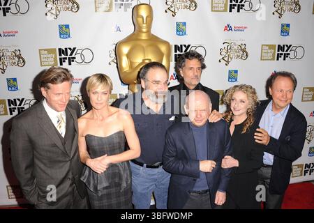 Cary Elwes, Robin Wright, Mandy Patinkin, Rob Reiner, Chris Sarandon, Wallace Shawn, Carol Kane e Billy Crystal al 25° anniversario della proiezione e della riunione del cast di "The Princess Bride" durante il 50° New York Film Festival all'Alice Tully Hall di New York City - 2 ottobre 2012 Foto Stock