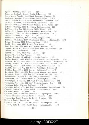 Questo numero dell'Indiana Law Enforcement Digest dell'agosto 1940 tratta informazioni chiave sulle operazioni della polizia di Stato dell'Indiana. Include dettagli su vari uffici, statistiche e un elenco di individui ricercati, presentando un'istantanea informativa delle forze dell'ordine in Indiana durante quel periodo. Foto Stock