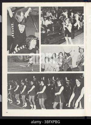 Pagina 138 di "The Image 1975", l'annuario della Edgewood High School, presenta attività per gli studenti, foto delle lezioni e momenti salienti di vari eventi scolastici, che documentano un anno memorabile nella scuola. Foto Stock